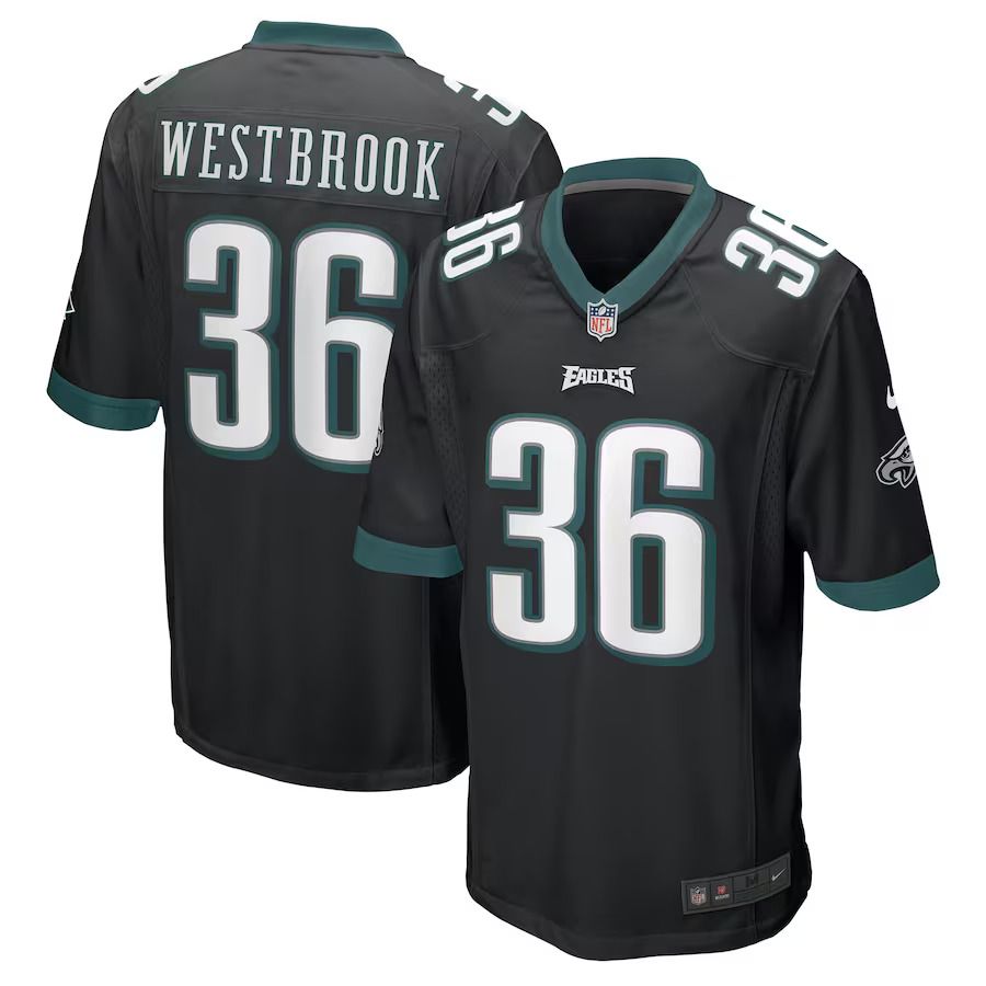 Men Philadelphia Eagles #36 Brian Westbrook Nike Black Retired Player Alternate Game NFL Jersey